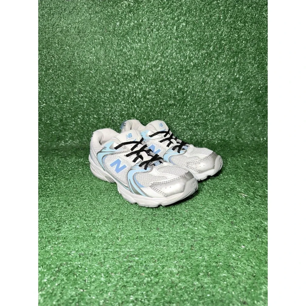 New Balance 530 Youth Kids Size 2Y Blue White Walking Shoes Comfort Sneakers